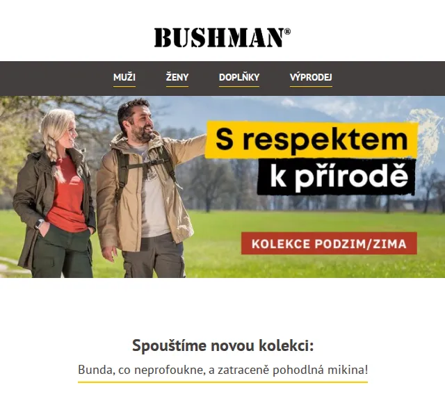 BUSHMAN: Nová podzimní kolekce – mikiny a bundy od 899 Kč – červen 2026 | Nuslet.cz