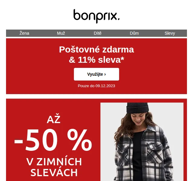 bonprix: 11% sleva a poštovné zdarma – prosinec 2023 | Nuslet.cz