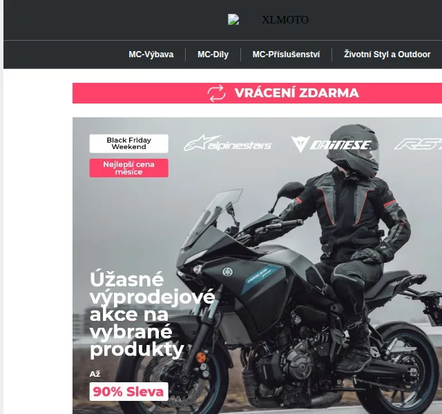 XLMOTO: Výprodej značky Course – červen 2026 | Nuslet.cz