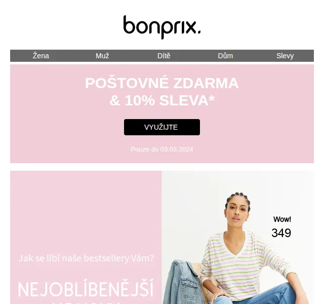 bonprix: 10% sleva a poštovné zdarma – červenec 2026 | Nuslet.cz