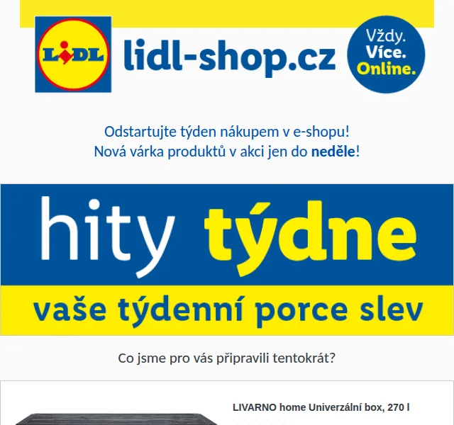 Lidl: Hity týdne se slevami až 40 % – červen 2026 | Nuslet.cz