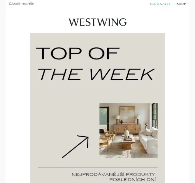 Westwing: Bestsellery týdne – nábytek, dekorace a lampy – červen 2026 | Nuslet.cz