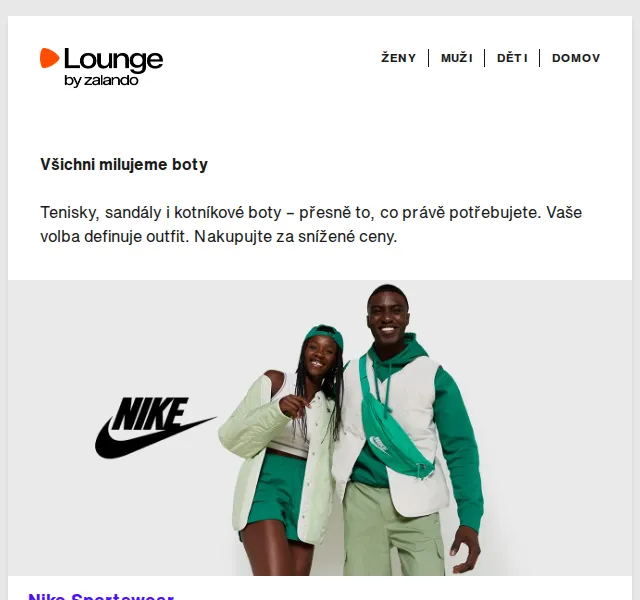 Lounge by Zalando: Nike, Vagabond až -80 % – duben 2026