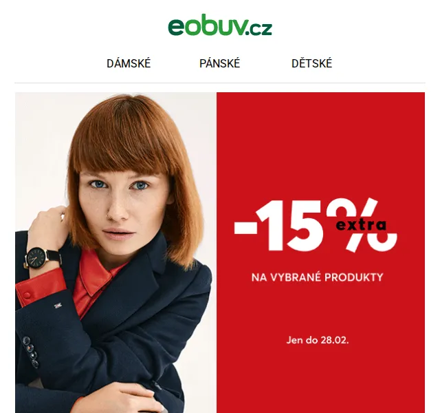 eobuv.cz: Extra -15 % na vybrané produkty – červen 2026 | Nuslet.cz