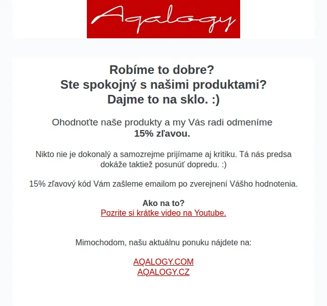 Nohavičky Aqalogy: 15% sleva za hodnocení – červen 2026 | Nuslet.cz