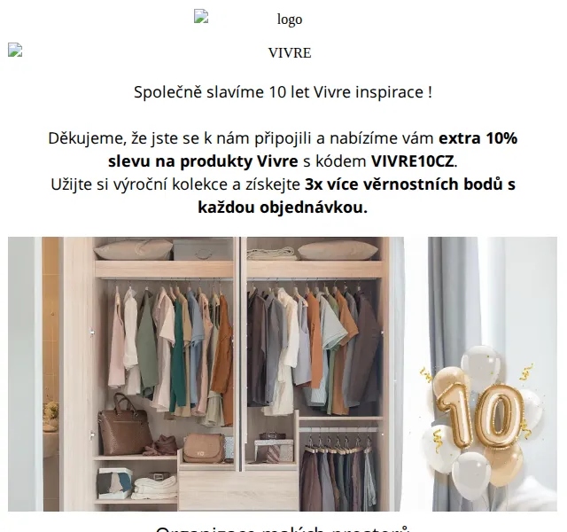 Vivre: 10% sleva k 10. výročí – červen 2026 | Nuslet.cz