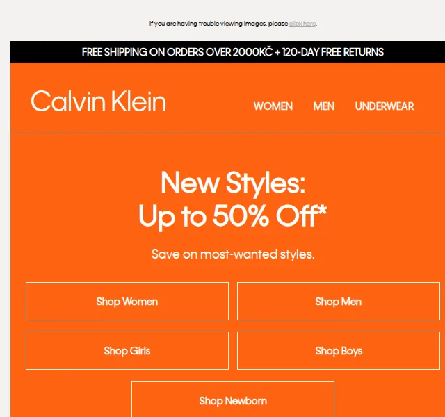 Calvin Klein: End of Season Sale až 50 % – červen 2026 | Nuslet.cz