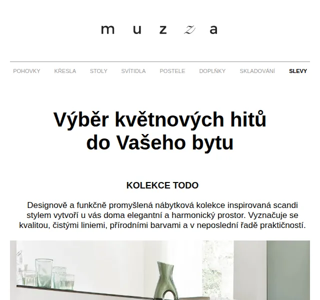 MUZZA: Květnové hity do bytu – nová kolekce – červen 2026 | Nuslet.cz