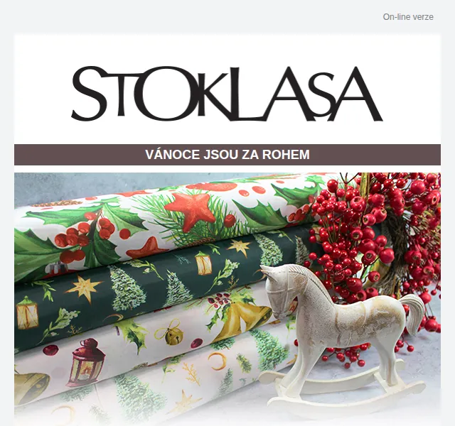 Stoklasa: vánoční látky se slevou až 40 % – říjen 2022 | Nuslet.cz