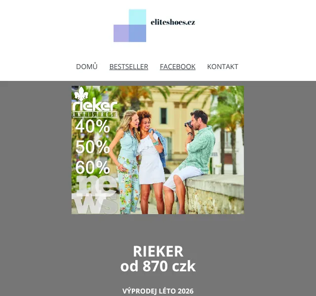 Eliteshoes: Rieker výprodej léto – slevy až 70 % | Nuslet.cz