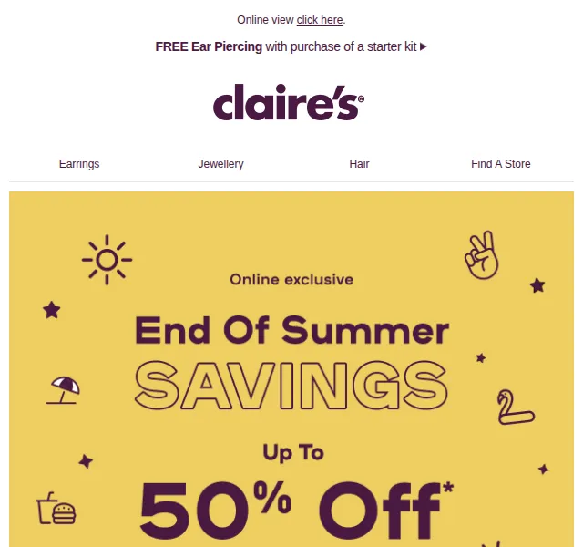 Claire's: Až 50% sleva na šperky a doplňky – červen 2026 | Nuslet.cz