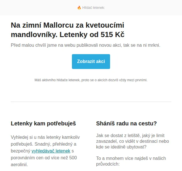 Cestujlevne.com: Letenky na Mallorcu od 515 Kč – červen 2026 | Nuslet.cz