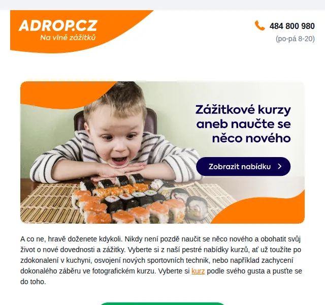 Adrop: kurzy vaření, sportu a fotografie – červen 2026 | Nuslet.cz