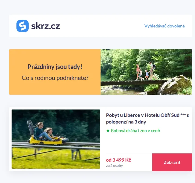 Skrz: Tipy na letní pobyty s dětmi – červenec 2026 | Nuslet.cz