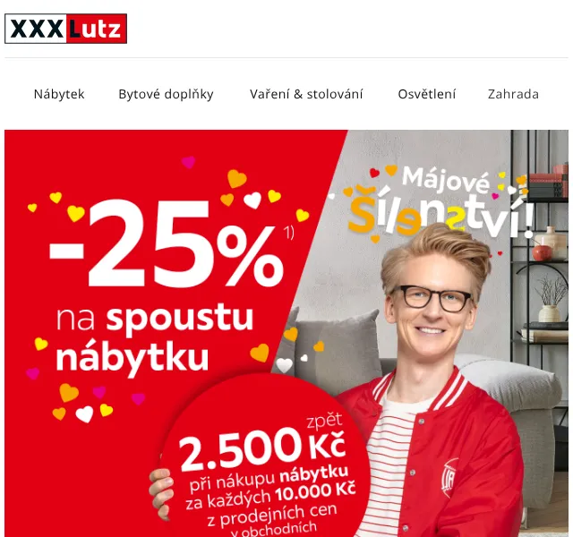XXXLutz: 25 % sleva na nábytek – červen 2026 | Nuslet.cz