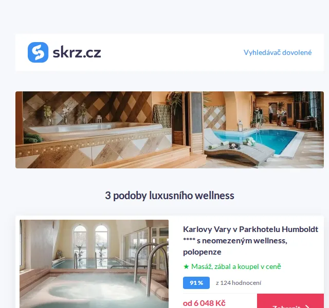 Vánoce na Skrz: Luxusní wellness pobyty – červenec 2026 | Nuslet.cz