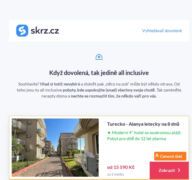 Vánoce na Skrz: Středomoří all inclusive od 7 999 Kč – červen 2026 | Nuslet.cz