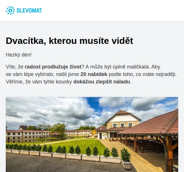 Slevomat: top 20 radostí – wellness a zážitky od 399 Kč – červen 2026 | Nuslet.cz