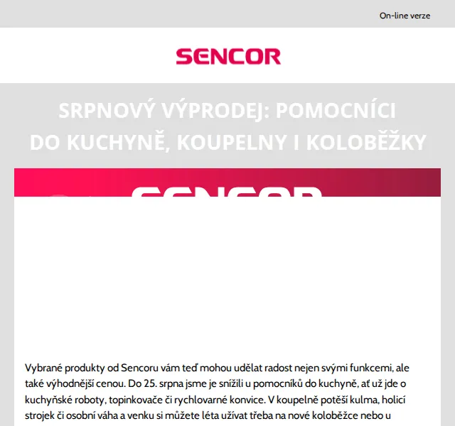 Sencor: Srpnový výprodej kuchyňských robotů a sušiček – červen 2026 | Nuslet.cz