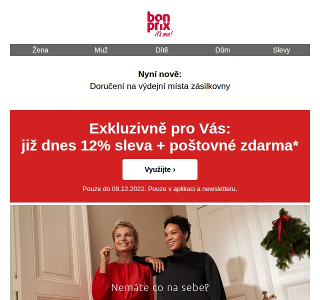 bonprix: 12% sleva + poštovné zdarma – prosinec 2022 | Nuslet.cz