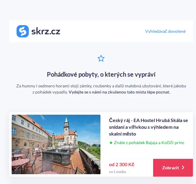 Vánoce na Skrz: Pohádkové pobyty od 1 899 Kč – červenec 2026 | Nuslet.cz