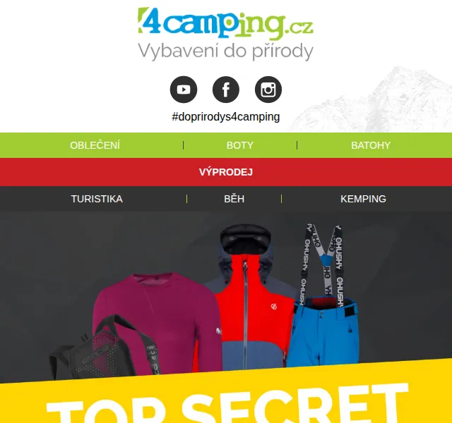 4camping.cz: Velký povánoční výprodej až 70 % – červen 2026 | Nuslet.cz