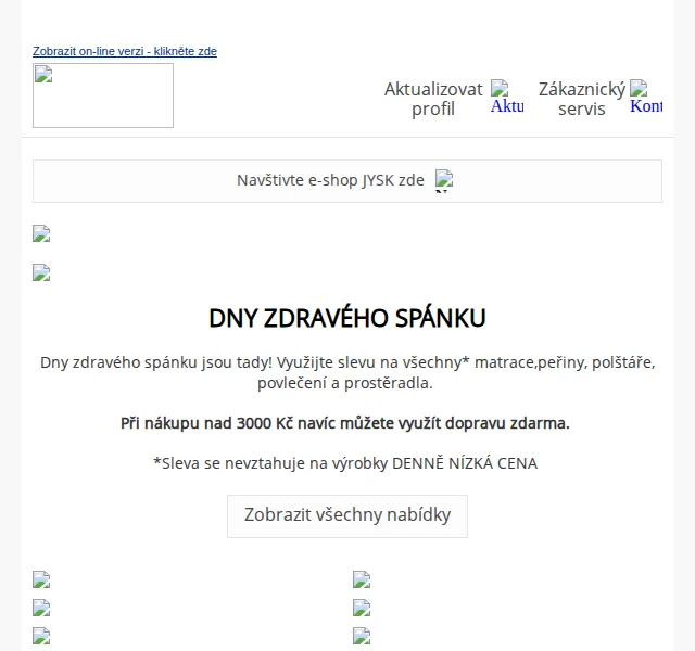 JYSK: Dny spánku – sleva na matrace a doprava zdarma – červen 2026 | Nuslet.cz