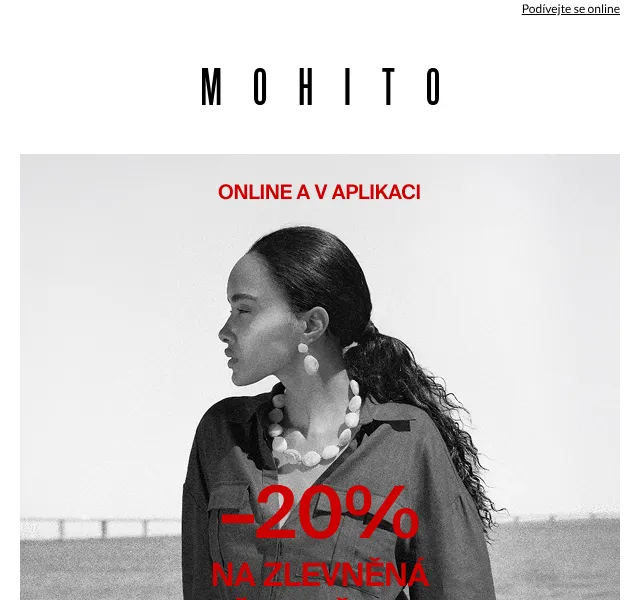 MOHITO: -20 % na trička a šortky – červenec 2026