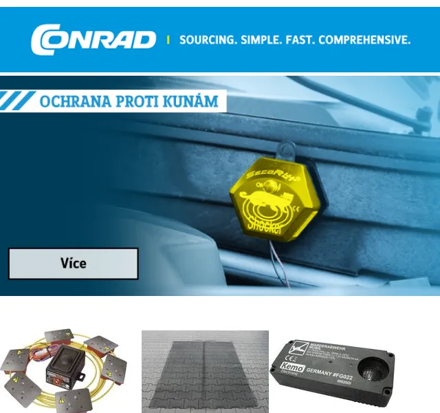 Conrad Electronic: odpuzovače kun a meteostanice – červen 2026 | Nuslet.cz