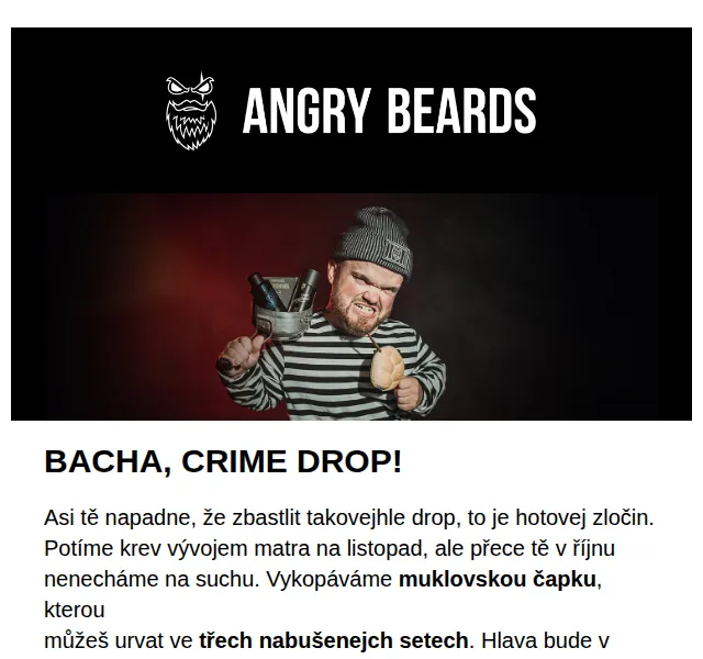 Angrybeards: Muklovská čapka a Černý zlato – 3 sety od 899 Kč | červenec 2026 | Nuslet.cz