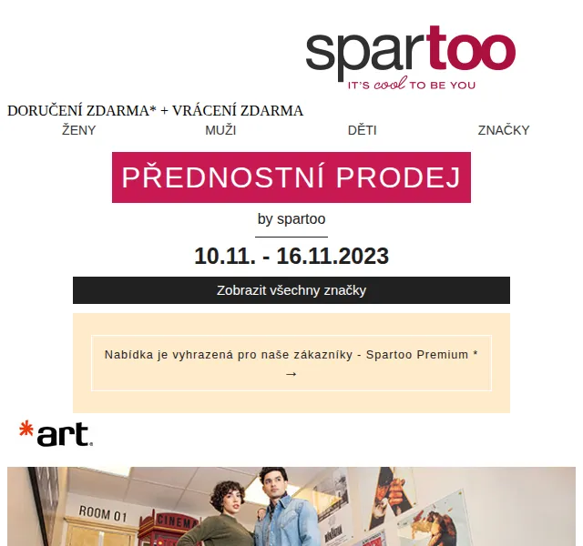 Spartoo: Až -50% sleva na Art, Agatha Ruiz de la Prada a další – červenec 2026 | Nuslet.cz