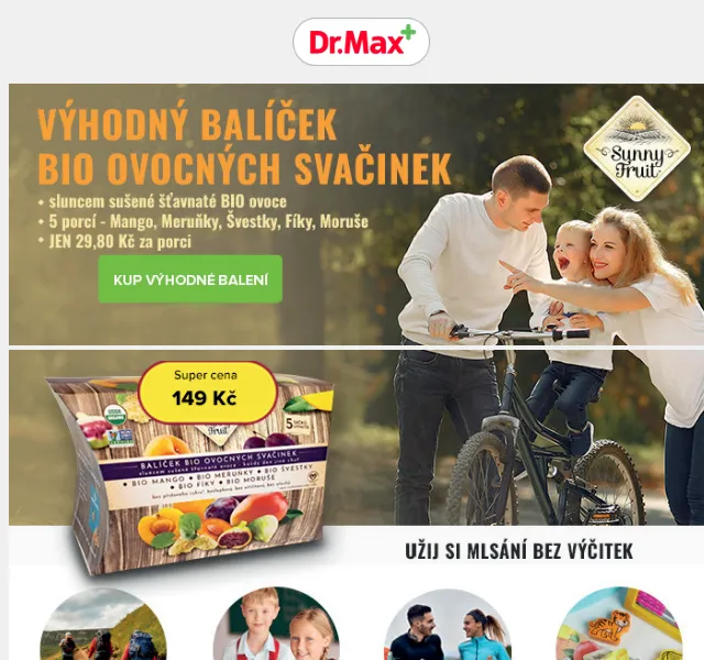 Dr.Max E-shop: Sunny Fruit 3 za 2 – červen 2026 | Nuslet.cz
