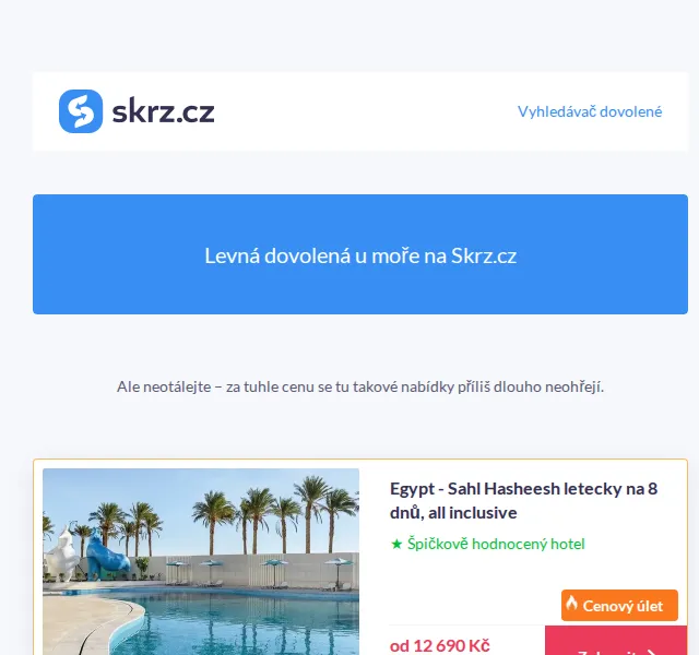 Skrz: Pobyty u moře do 15 000 Kč – červenec 2026 | Nuslet.cz