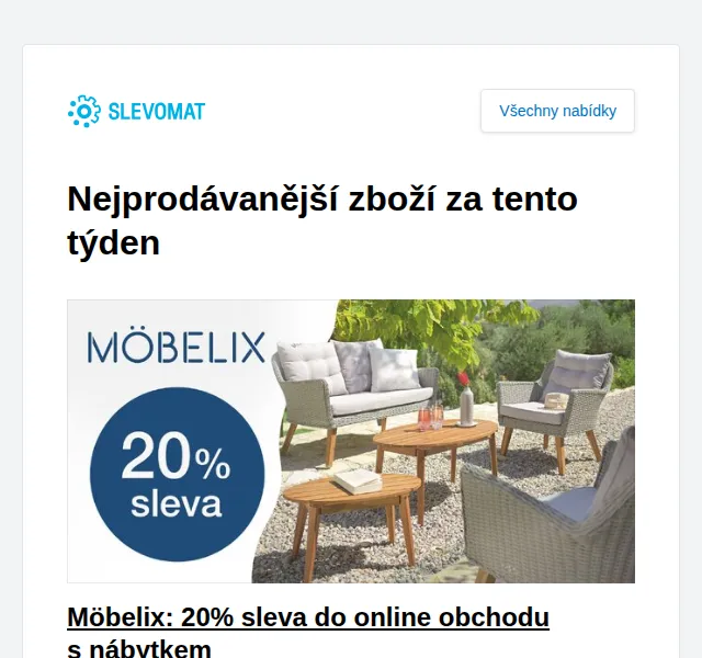 Slevomat: Möbelix 20% sleva nábytek – červen 2026 | Nuslet.cz