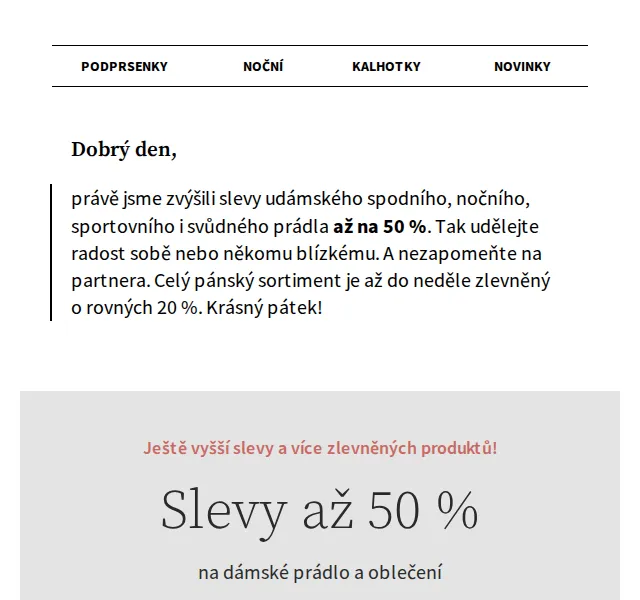 Astratex.cz: Až 50% sleva na dámské prádlo a pánské oblečení – červen 2026 | Nuslet.cz