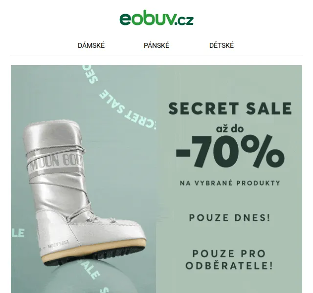 eobuv.cz: Secret Sale až do -70 % – červen 2026 | Nuslet.cz