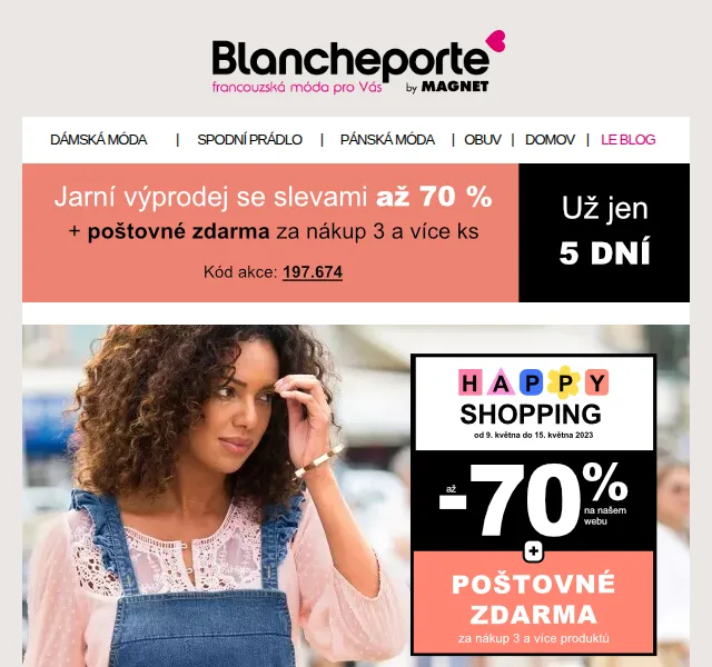 Blancheporte: Lacláče a džíny s laclem od 469 Kč – červenec 2026 | Nuslet.cz