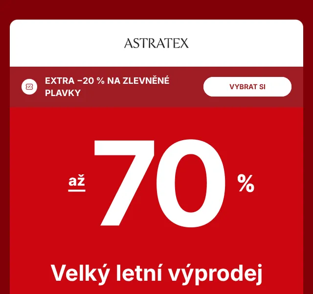 Astratex.cz: Až −70 % na prádlo – srpen 2026 | Nuslet.cz