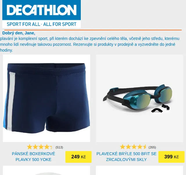 Decathlon: Plavecké vybavení za výhodné ceny – červen 2026 | Nuslet.cz