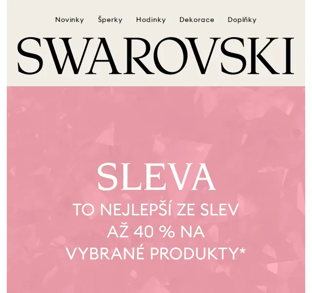 Swarovski: Nejprodávanější šperky a dekorace se slevou až 40 % – červen 2026 | Nuslet.cz