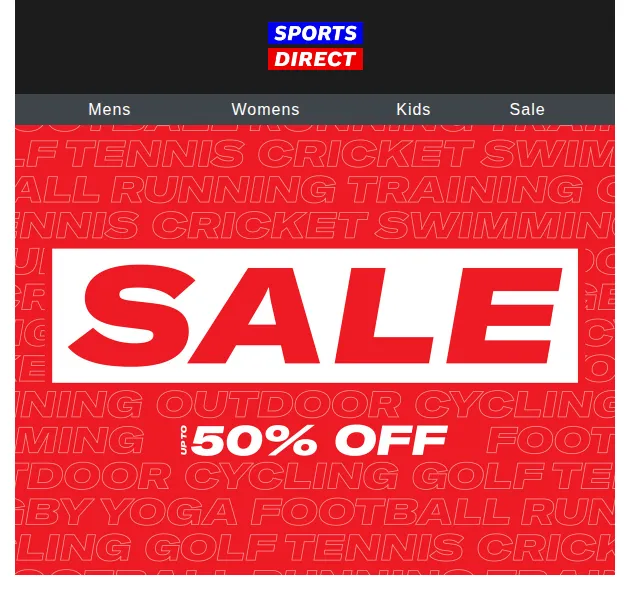 Sportsdirect: Až 50% sleva na značky – červen 2026 | Nuslet.cz