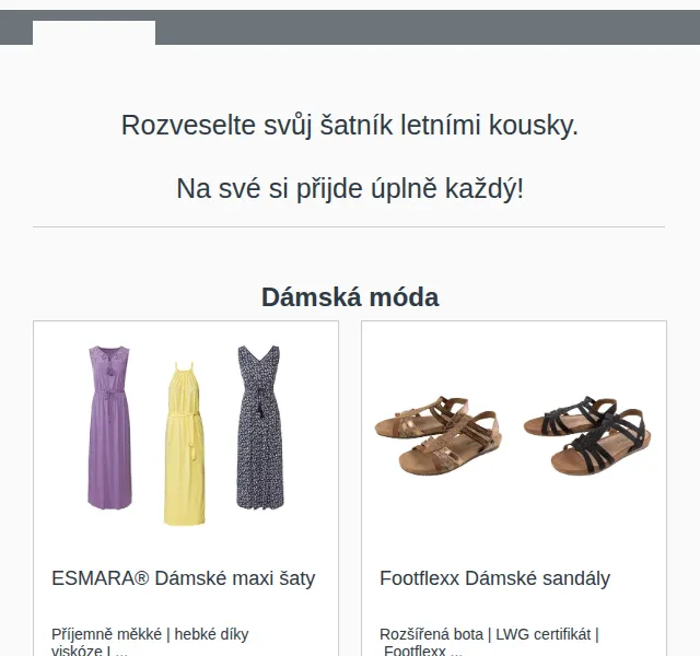Lidl: Letní móda pro celou rodinu od 119 Kč – červen 2026 | Nuslet.cz