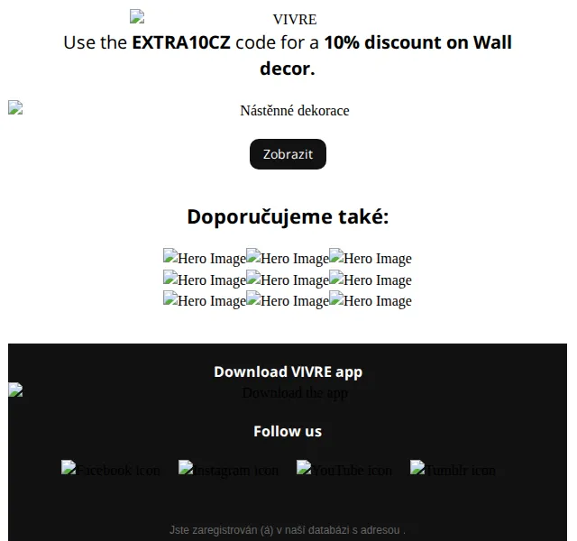 Vivre: Legendary Sale na wall decor – sleva 10 % – červen 2026 | Nuslet.cz