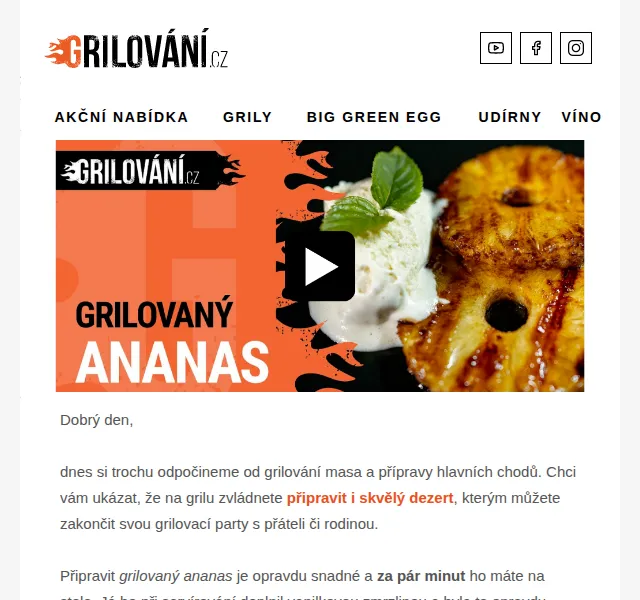 Grilování.cz: Grilovaný ananas + Broil King nabídka – červen 2026 | Nuslet.cz