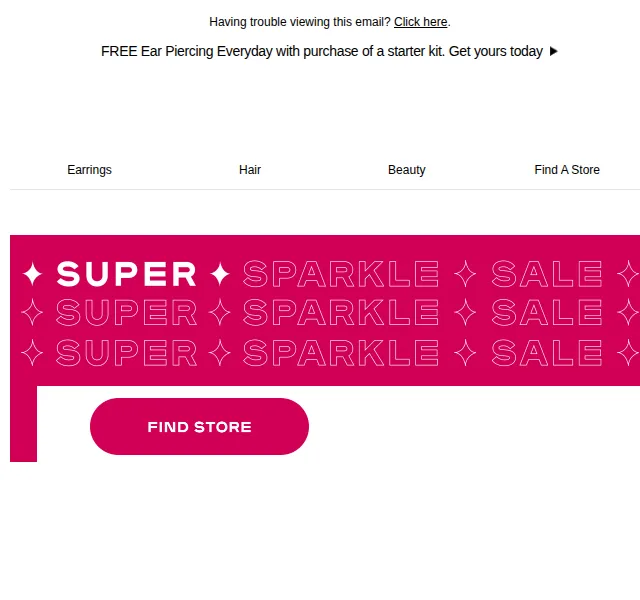 Claire's: Sleva 10 £/€ při nákupu nad 30 £/€ – červen 2026 | Nuslet.cz