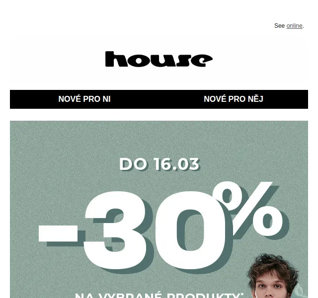 HOUSE: -30% na vybrané produkty – červen 2026 | Nuslet.cz