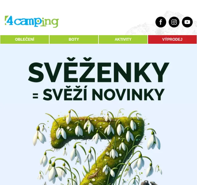 4camping: outdoorové novinky – sleva 7 % – červen 2026 | Nuslet.cz