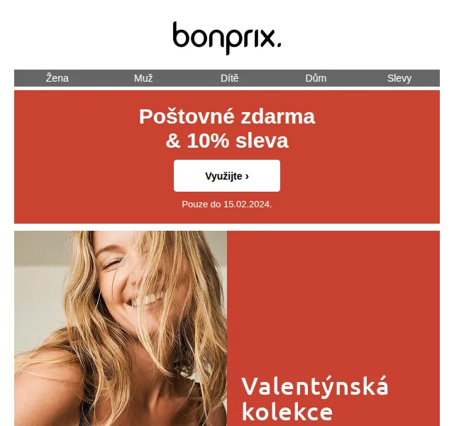 bonprix: Poštovné zdarma a 10% sleva – červen 2026 | Nuslet.cz