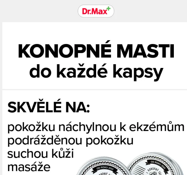 Dr.Max: Konopné masti za 99 Kč – červen 2026 | Nuslet.cz
