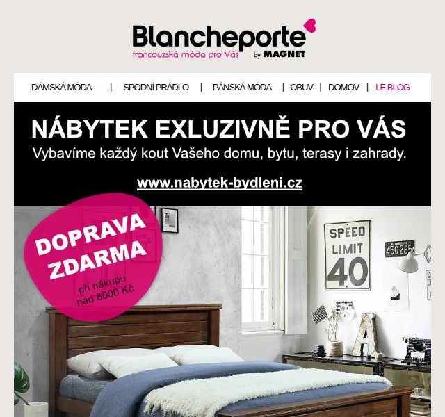 Blancheporte: Nový e-shop nábytek-bydleni.cz – červen 2026 | Nuslet.cz